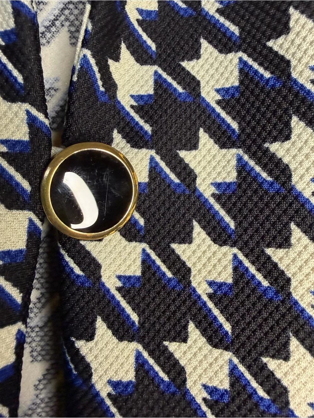 Danny & Nicole Black and White Houndstooth Open Blazer - Picture 4 of 6